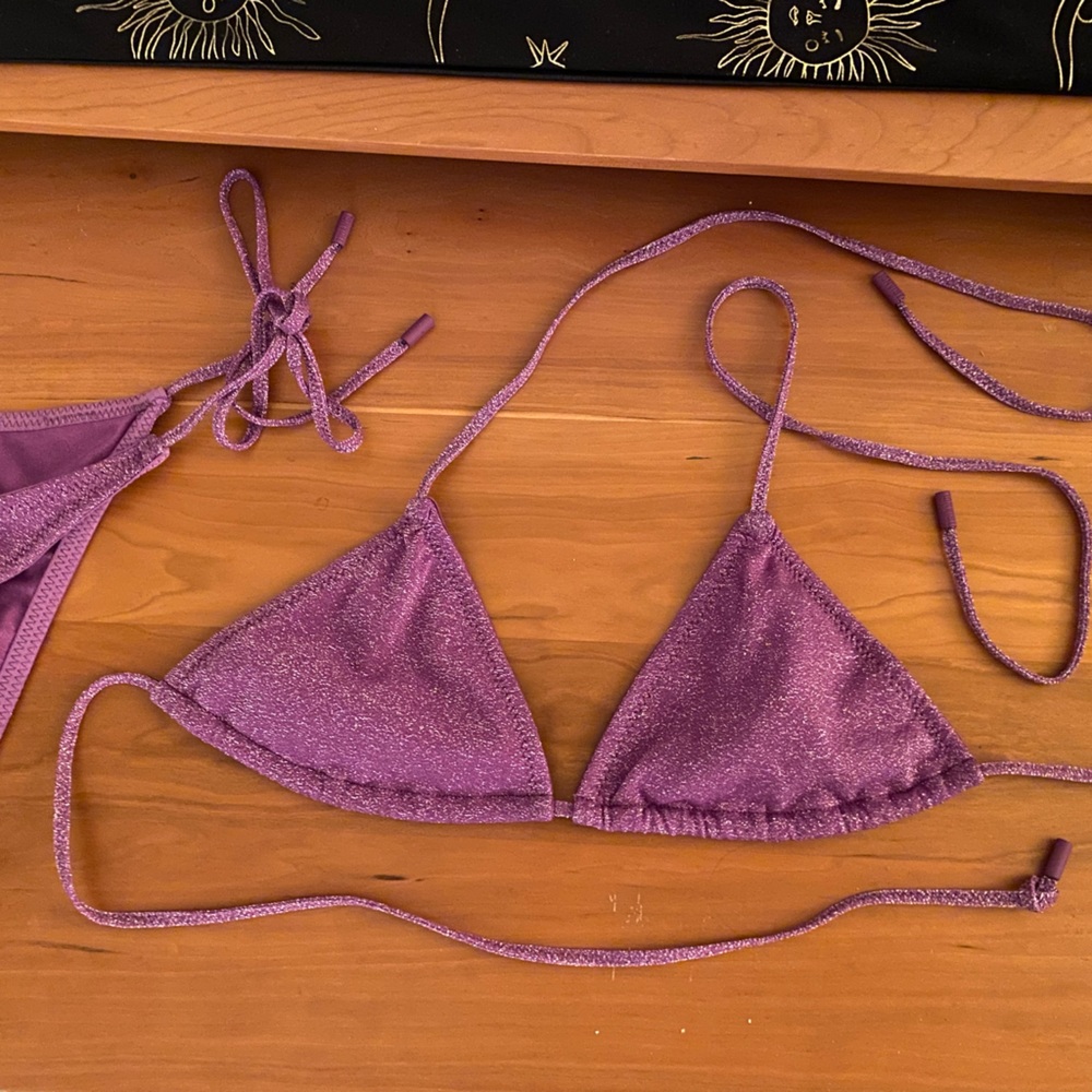 Triangl violet sparkle bikini
